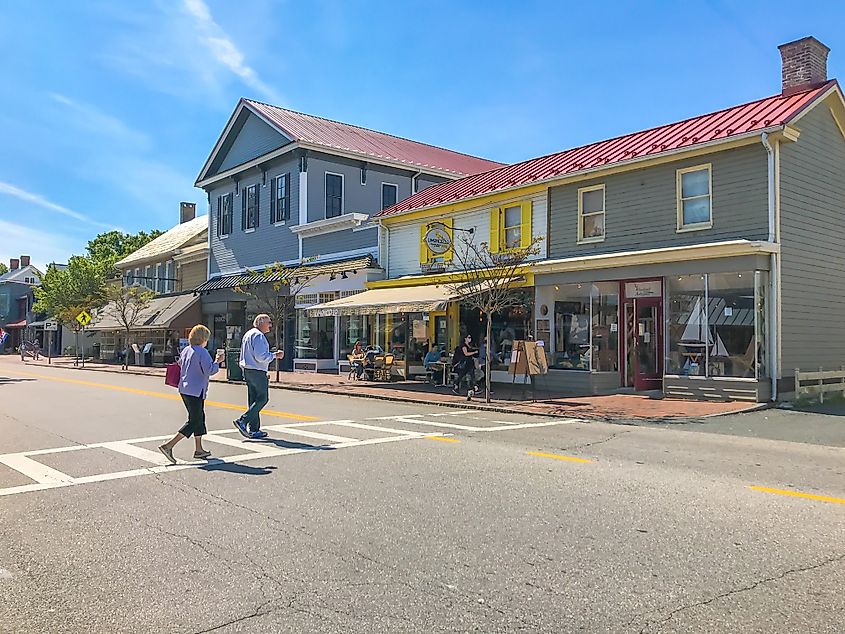 Main Street in St. Michaels, Maryland.
