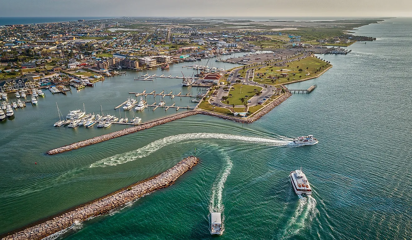 The spectacular view of Port Aransas, Texas.
