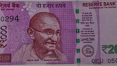 Indian Currency Note of 2000 rupees