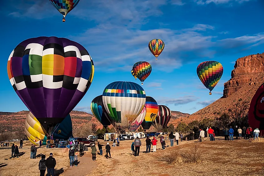 The annual Balloons and Tunes Festival in Kanab, Utah